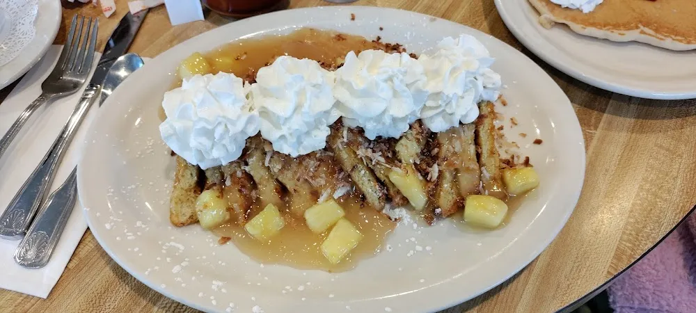 Pina Colda Pancake Special Served as Stuffed French Toast